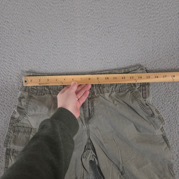 LOT OF 2 Columbia Pants Women 6 Medium Green Tan Cargo Cotton Hiking Straight - Picture 6 of 16